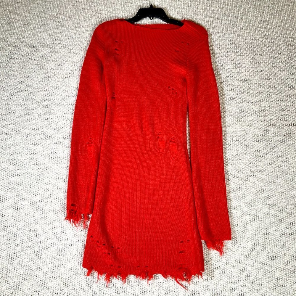 Lovers and Friends Knitted Flare Sleeve Sweater Dress Size S